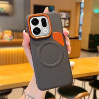Heat Dissipation Case for Magsafe Magnetic Wireless Charging Hard Plastic Shockproof PU Leather Cover For OPPO Find X9 Pro