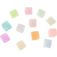 20Pcs Color 3D Square Candy Resin Ornaments Dollhouse Miniatures DIY Scrapbooking Supplies Fake Food Kawaii Decorate Accessories