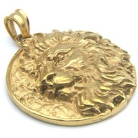 Lion Pendant 316L Stainless Steel Fashion Jewelry Biker Forest King Necklace