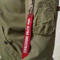 New Red Ribbon Flying Jacket Arm Accessory with Red Climbing Buckle, MA1 Ribbon Keychain Pendant