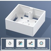 New PVC Switch Installation Box White 33/50mm Switch Socket Box 86 Type External Mounting Box