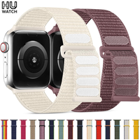 Nylon Loop Strap for Apple Watch Band 49mm 46mm 45mm 44mm 42mm 41mm 40mm Sport Strap for IWatch Ultra 2 Series 11 10 9 8 7 5 SE