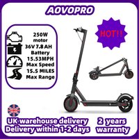 AOVOPRO Adult Electric Scooter 36V 7.8AH Battery 250W Powerful Motor Maximum Speed: 15.53mph miles App Control Supported 8.5-inch image 4