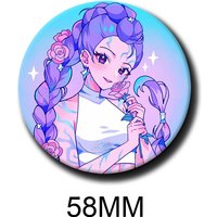 58mm Demon Hunters Cartoon Character Rumi Soft Button Pin Anime Rumi Brooch Creative Badge for Backpack Clothes Decoration Gift
