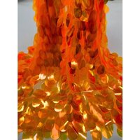 1yard luxury Gauze Fabrics 60mm sunflower seed Sequin embroidery tissu DIY Wedding Dress Cheongsam matirial fabric for dress