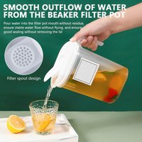 Large Capacity Plastic Fridge Jug Transparent with Filter Lid Heat Resistant Water jug 1.5L 2L with Handle Juice Jug Home