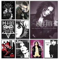 Rock H-HIM Band Whitepaper Poster HD Quality Poster Wall Art Painting Study Room Wall Decor