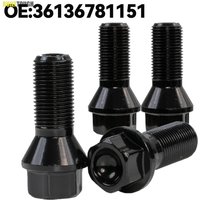 4pcs Car Wheel Locking Bolts 36136781151 Black Steel Truck Parts For BMW Mini R50 2/4/5/6/7 Series X1 X3 X5 X6 E71 F20 F25 528i