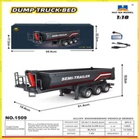 2026 New 1509 Huina Remote Control Truck Model Trailer Alloy Car Toy Full Scale 501D Trailer