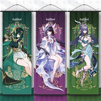 Impact Colombina Flins Nefer Arlecchino Canvas Wall Art Anime Lauma Neuvillette Painting Pictures Artwork For Home Decor