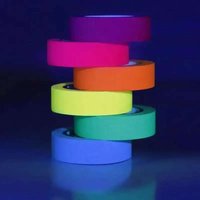 6pcs Ultra Bright UV Reactive Fluorescent Neon Tape, 6 Colors, Perfect for Black Light Parties & Crafts