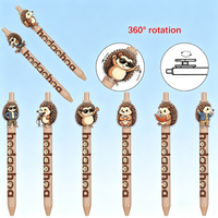 10 pieces of creative ballpoint pens - hedgehog-shaped signature pens - patterned random gift pens