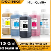 1000ml/bottle Eco solvent Ink For Roland Mimaki Mutoh Epson TX800 4720 I3200 5113 DX4 DX5 DX6 DX7 XP600 Printer Solvent Ink