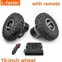 L-faster 2WD 10 Inch Wheel 24V 500W 700W Off-road Tire Brush Motor Remote Control Kit For Electric Lawn Mover Bike