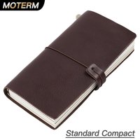 Moterm Compact Series Standard Size Traveler Notebook Full Grain Vegetable Tanned Leather Organizer Diary Sketchbook Planner