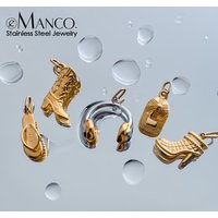 eManco14k Gold Pvd Plated Stainless Steel Boots Summer Charms Fashion Creativity Pendants Making Necklaces