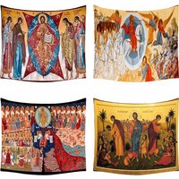 Göttliche kingdomtide götter orthodoxe christian ität tapisserie römische kirchen ikone verklärung von jesus letztes urteil