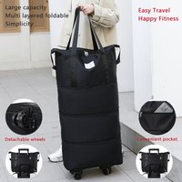 Giant Rolling Travel Duffel Bag - Spacious, Lightweight Luggage Bag With Wheels Portable Overnight Bag, Weekend Travel Bag