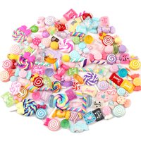 10/20/50pcs Candy Sweets Resin Flatback Flat Cabochons Beads Embellishment For DIY Jewelry Findings Accessories Making Supplies