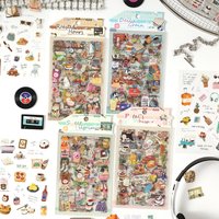 1 set of stickers, creative and fun manga style lifestyle small items, pattern stickers, ink themed stories series, pet stickers