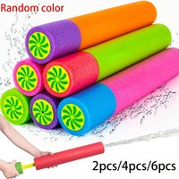 2/4/6pcs Foam Water Guns, Pool and Beach Water Toys,Long-Range Foam Water Guns,Summer Party and Beach Day Fun,Pull-out Water Gun