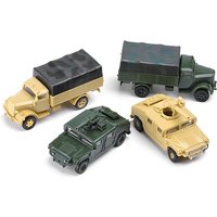 Hummer Military Vehicle 2Pcs/Set 1:72 Assembled Military Model DIY Scene Car Toy Assembly Military Model Glue Free Chariot A34