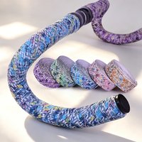 2Pcs Road Bike Handlebar Tape Comfort Road Bike Shock Absorption Handle Bar Tape With Bar End Plugs For Bicycle Racket Strap
