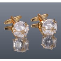 Cufflinks for Men TOMYE XK20S011 Luxury Zircon Buttons Copper Cuff Links Dress Shirts Jewelry