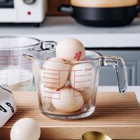 Measuring Cups High Temperature Resistant Baking Glass Measuring Cup with Scale Home Kitchen Baking Tools