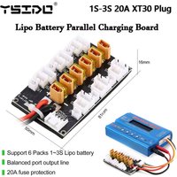 YSIDO Lipo Battery Parallel Charging Board 1S-3S 20A XT30 Plug for RC Racing Drone IMAX B6 Charger RC Car Balance Charge Parts
