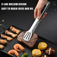 1pcs Stainless Steel Kitchen Tongs Barbecue Clips Multifunctional Buffet Restaurant Cooking Tongs for Salad Pizza Pies Bread