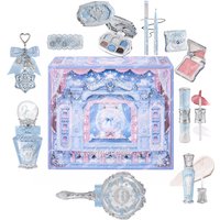 Flower Knows Snow Ballet 10Pcs Makeup Gift Set Satin Makeup Palette Blush Lip Gloss Hand Mirror Luxury Full Face Beauty Kit
