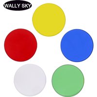 5 Pieces Microscope Filters 32 35 42 45mm Diameter Biological Microscope Accessories Green Blue Yellow White Red Optical Glass