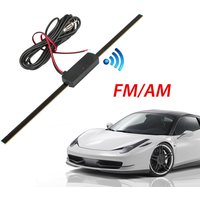 Car AM FM Radio Antenna Signal Amplifier Booster 12V Universal Windshield Car Electronic Radio Antenna Booster Car Accessories
