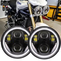 2x phares LED de 5,75 pouces à faisceau haut/bas avec halo pour 3 & Speed Triple & Street Triple & Thunde 5 3/4' Projector