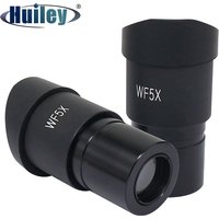 2PCS WF5X Wide Angle Microscope Eyepiece Optical Lens Mounting Size 30 mm Field of View 20 mm with Eyecups for Stereo Microscope