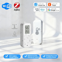 Tuya Wifi/Zigbee Temperature Humidity Sensor Smart Home Indoor Outdoor Waterproof Thermometer Hygrometer Smart Life APP Monitor
