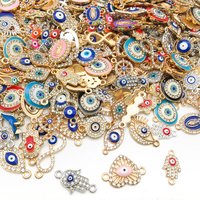 Randomly Mix 10/20pcs Lucky Evil Eye Charms For Bracelet Necklace Earring Accessory DIY Eye Charm Artificial Jewelry Pendants