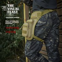 New Motorcycle Drop Leg Bag Camouflage Waterproof Waist Bag Outdoor Multifunctional Travel Hiking Portable Motorcycle Leg Bag