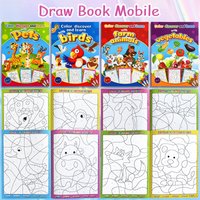 Kids Color By Number Coloring Book Pets Birds Farm Animals And Vegetables Themed Number Guided DIY Art Activity For Preschool