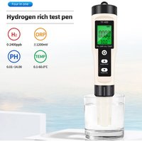Hydrogen Water Tester Monitor H2 PH ORP TEMP Meter 4 in 1 Water Quality Analyzer Rich Hydrogen Test Pen for Aquariums Pools Spa