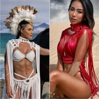 Design Sexy Tassel Outfits Hand Made Greek Goddess Roman Lady Dress Bohemia Vocation Beach Party Women Two Pieces Set
