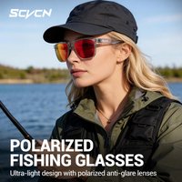 Scvcn Polarized Fishing Sunglasses UV400 Anti Glare Lightweight Sun Glasses for Outdoor Driving Fishing Hiking Cycling Men Women