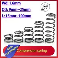 65Mn 10PCS/5PCS Wire diameter 1.6mm Strong Spring Steel Pressure Compression Spring Shock Absorption Return Spring Customizable