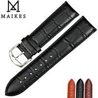 MAIKES Neue Uhr Armband Gürtel Schwarz Uhrenarmbänder Echtes Leder Armband Uhr Band 18mm 20mm 22mm Uhr zubehör Armband