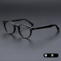 ALICIA Man Women Fashion Vintage Acetate Round Eyeglasses Men Women Retro Tortoise Shell Optical Prescription Frames Man Women