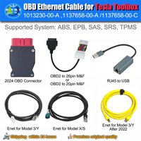 Ethernet Cable for Tesla Toolbox 1013230-00-A, 1137658-00-C, 1930388-00-A for Tesla Model S 3 X Y ENET OBD Diagnostic Adapter
