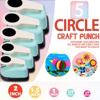 Circle Cutters Paper Hole Punch Cutter Tool Set 2 inch 50mm 38mm 25mm 16mm 9mm Circle Shapes Hole for card making scrapbooking