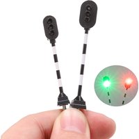 Miniature Lamps Simulation Traffic Light for Diy Model Making/Railway Train Layout/Micro Landscape Dioramas Sand Table Accessory