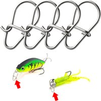 50Pcs Gourd Lure Pins 304 Stainless Steel Connector Enhanced Pins Bait Accessories Silver
